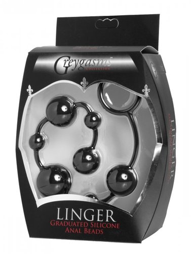 שרשרת חרוזים אנאליים מסיליקון XR Brands - Linger Graduated Silicone Anal Beads 
