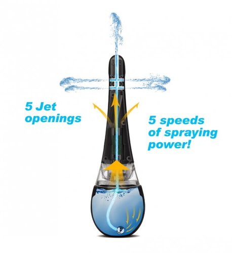 חוקן אנאלי איכותי נטען לשטיפה אינטימית  XR Brands - Electric Auto-Spray Enema Bulb 