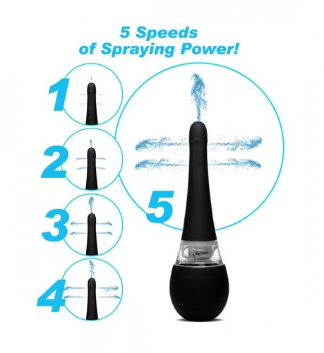 חוקן אנאלי איכותי נטען לשטיפה אינטימית  XR Brands - Electric Auto-Spray Enema Bulb 