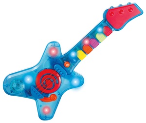 גיטרת הרוק הראשונה שלי עם אורות וצלילים