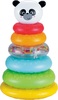 מגדל טבעות צבעוני פנדה עם 4 טבעות + טבעת רעשן