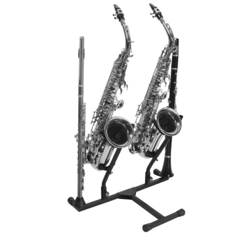 זוית נוספת On Stage SXS7201B Double Sax / Flute Stand