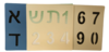 שבלונות של אותיות ומספרים