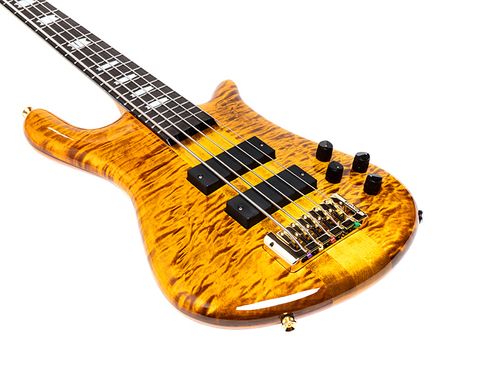 זוית נוספת Spector Euro 5 LT Bass Guitar - Tiger Eye Gloss