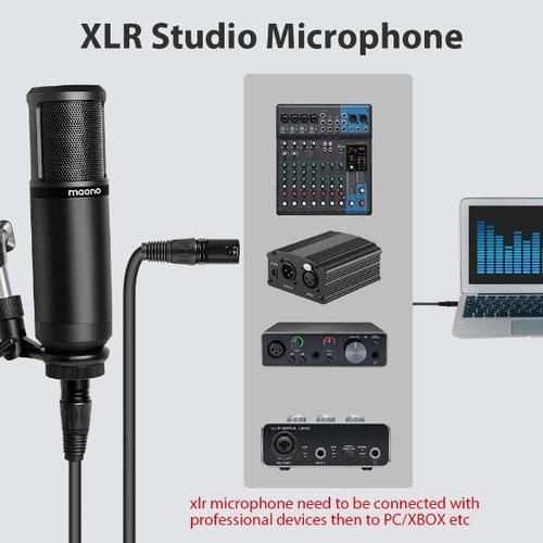 אזל מהמלאי!!! מיקרופון קונדנסר MAONO AU-PM320 בחיבור xlr