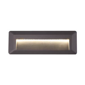 צמוד קיר מלבן LOTUS-V 3W IP65 אפור - גוון אור משתנה בקליק NISKO