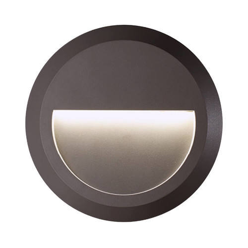 צמוד קיר עגול LOTUS-R 2W IP65 אפור- גוון אור משתנה בקליק NISKO