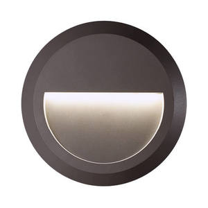 צמוד קיר עגול LOTUS-R 2W IP65 אפור- גוון אור משתנה בקליק NISKO