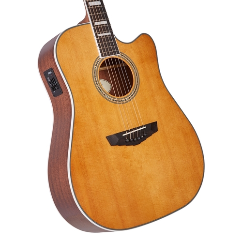 גיטרה אקוסטית מוגברת D'Angelico PREMIER BOWERY - VINTAGE NAT CUTAWAY