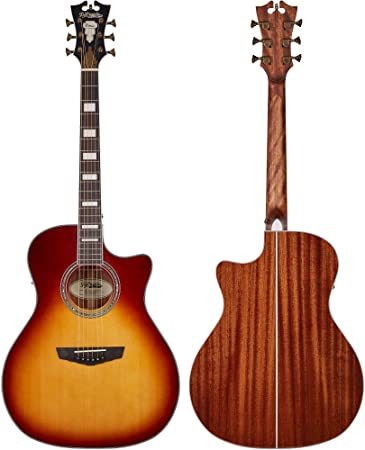 גיטרה אקוסטית מוגברת D'Angelico PREMIER GRAMERCY - ICED TEA BURST CUTAWAY