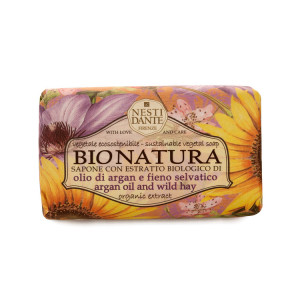 סבון ביונטורה צהוב 250 גרם נסטי דנטה Bionatura Argon Oil and Wild Hay Soap 250gr Nesti Dante