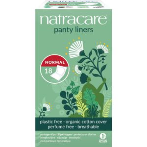 מגן תחתון נורמל 18 יחידות נטרהקייר Panty Liners Normal 18ea Natracare