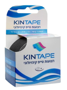 KINTAPE - רצועות טייפ קינזיולוגי לשימוש בטיפולים פיזיותרפיים . צבע שחור