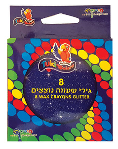 צבעי פסטל  סט 8   עבים נוצצים