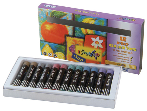 צבעי פסטל מטלי צבעוני סט 12 קולוריטו