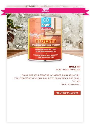 דורבוסם 1 ל' - צבע לטיפול בקירות לחים 1
