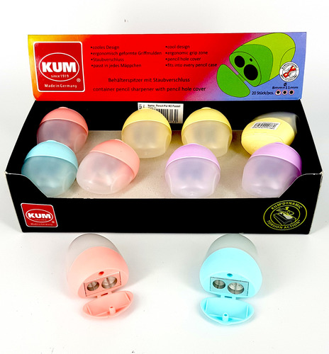 מחדד מתכת כפול מיכל pencil -pal KUM 