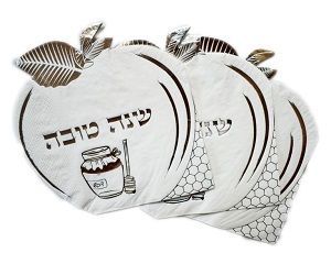 מפיות בצורת תפוח כסף לבן 12 יחידות
