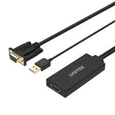 VGA to HDMI Converter (With Audio)     ממיר ומתאם