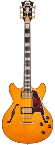 גיטרה חשמלית 1/4 נפח כולל ארגז D'Angelico EXCEL MINI DC VINTAGE NATURAL