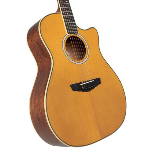 גיטרה אקוסטית מוגברת + נרתיק  D'Angelico EXCEL GRAMERCY - VINTAGE NAT CUTAWAY