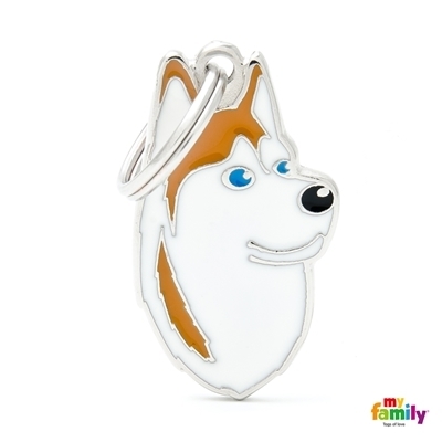 myfamily MF13 WHITE BROWN SIBERIAN HUSKY