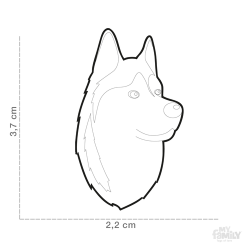 myfamily MF13 -BLACK AND WHITE SIBERIAN HUSKY 