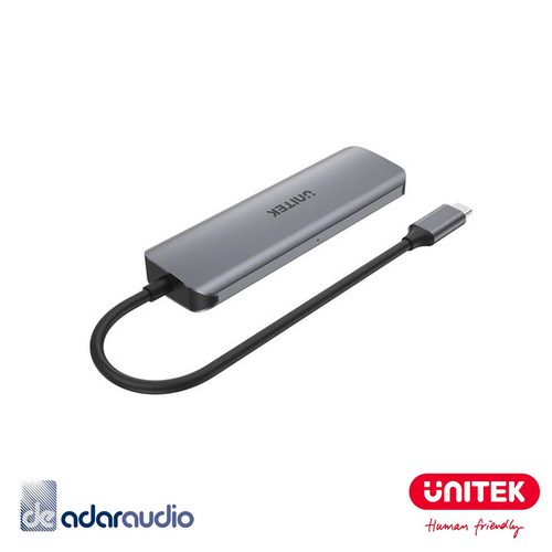 רכזת USB 3.1 עם 4 פורטים  Unitek HUB P5+  PD 100W