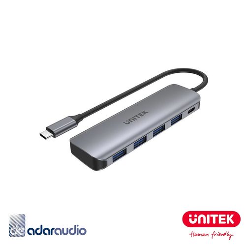 רכזת USB 3.1 עם 4 פורטים  Unitek HUB P5+  PD 100W