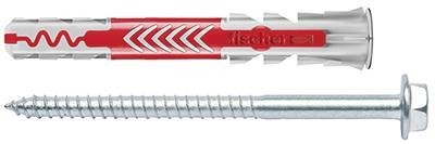 מארז 10 דיבלים 10x80 כולל ברגים FISCHER DUOPOWER 