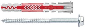 מארז 10 דיבלים 10x80 כולל ברגים FISCHER DUOPOWER 