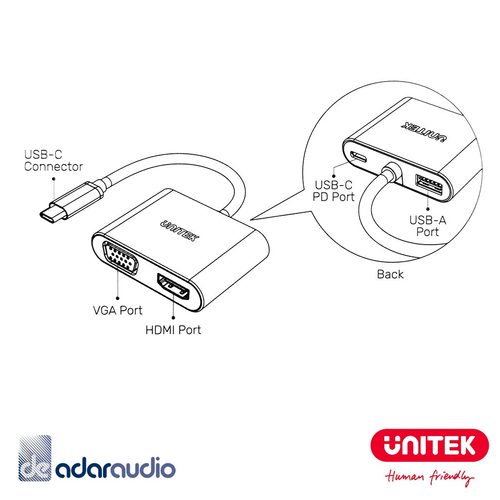 תחנת עגינה/מפצל  Unitek uHUB Q4 Lite