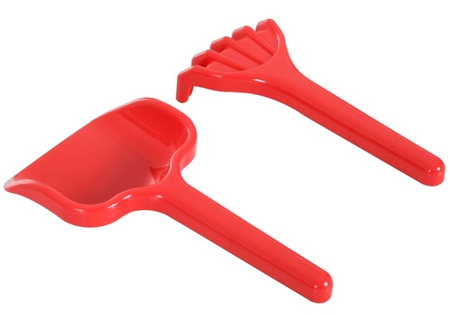 טרקטור פדלים לילדים עם עגלה מתחברת ו 2 כלי חפירה - צהוב