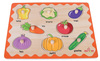 פאזל כפתור הכרת ירקות 8 חלקים PIT TOYS