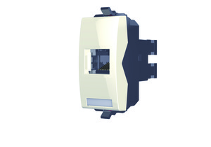 שקע מחשב 1 מודול - RJ45 CAT 6 לבן