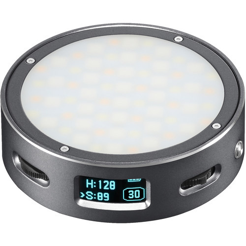 תאורת לד - Godox R1 Round Mini RGB LED Magnetic Light