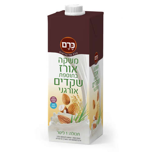 משקה אורז שקדים אורגני - כרם
