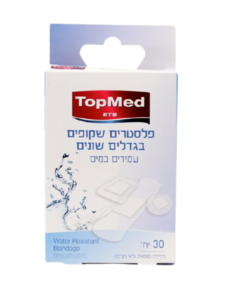פלסטרים שקופים בגדלים שונים עמידים במים 30 יח' 