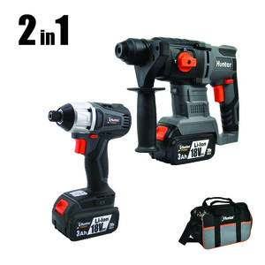 סט פטישון + אימפקטHunter 3Ah 18V BL  