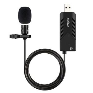 מיקרופון דש חוטי בחיבור USB ישירות למחשב Fifine K053