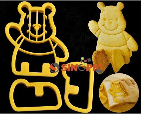 שבלונות להכנת עוגיות פו הדב 3D