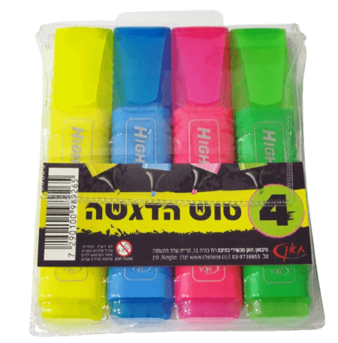 עט הדגשה מוניקס 4 יח