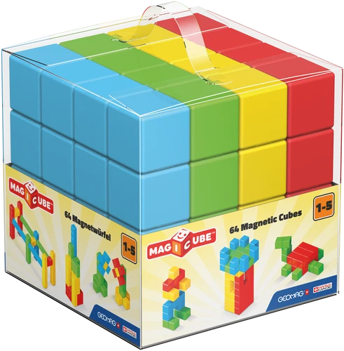 קוביות מג'יקיוב 64 יחידות - צבע אחיד