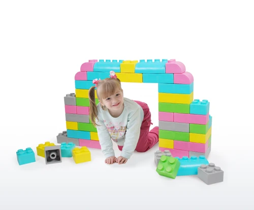 קוביות ענק רכות צבע פסטל - 50 יחידות