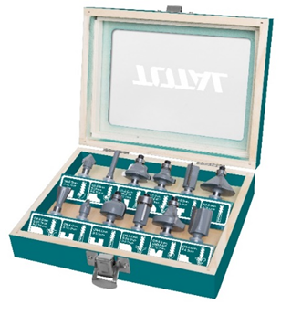 סט 12 מקדחים לעץ מקצועי שונים 8 מ"מ