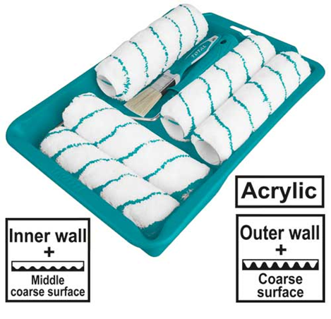 סט 8 יחידות רולים 1 יח' 9 אינץ'