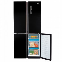 מקרר 4 דלתות מקפיא תחתון זכוכית שחורה HRF-555FB Open Space Inverter