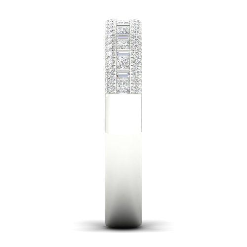 טבעת יהלומים חצי נישואים 0.42ct מזהב 14K