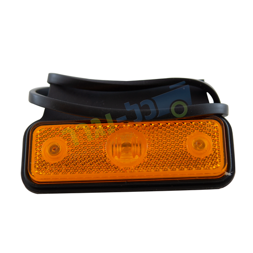 פנס צד כתום לנגרר דגם FT-004 Z+K עם מחזיר אור LED + תושבת פלסטיק 