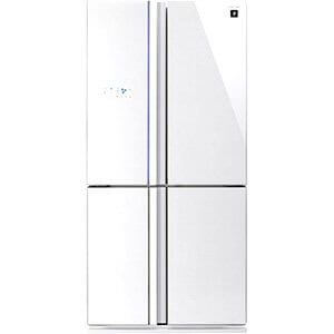 מקרר שארפ 4 דלתות SJR8912 SHARP 610 ליטר זכוכית לבנה